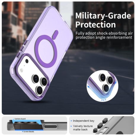 Чехол Candy с Magsafe гибрид на iPhone 17 Pro Max - фиолетовый
