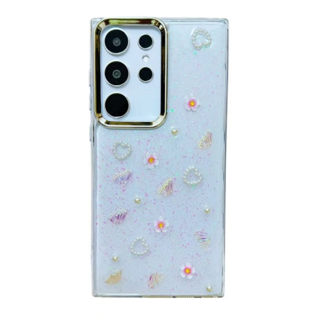 Протиударний чохол Pearl Bow Glitter Epoxy для Samsung Galaxy S25 Ultra 5G