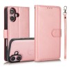 Чехол-книжка Calf Texture 2 in 1 Detachable Magnetic на iPhone 16 - розовое золото