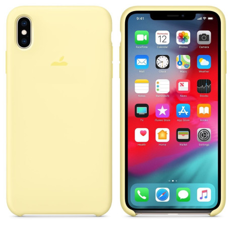 Силіконовий чохол Silicone Case Mellow Yellow на iPhone Xs Max