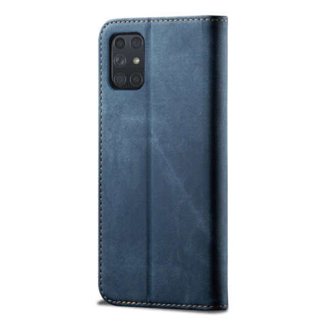 Чохол книжка Denim Texture Casual Style Samsung Galaxy A72 - синій