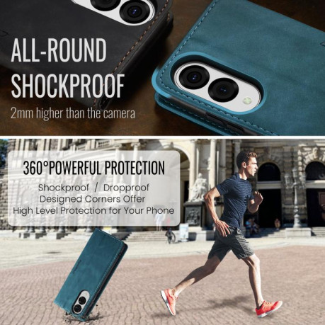 Чехол-книжка CaseMe-013 Multifunctional на Samsung Galaxy S25 Edge 5G - синий