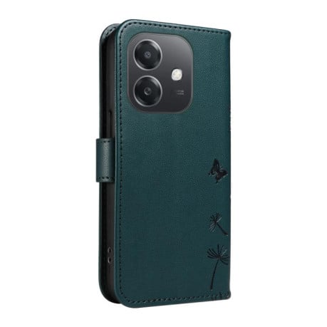 Чехол-книжка с тиснением Dandelion и магнитным хлястиком на OPPO A5X 5G Global - синий