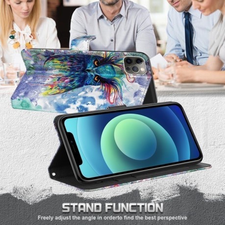 Чехол-книжка 3D Painting для Google Pixel 8 Pro - Owl