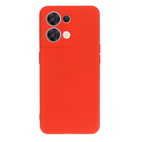 Силиконовый чехол Solid Color Liquid Silicone на OPPO Reno 8 5G - красный
