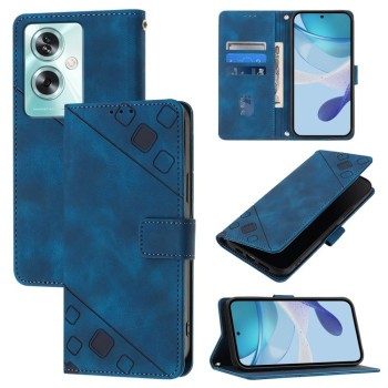 Чехол-книжка Skin-feel Embossed для OnePlus Nord N30 SE - синий
