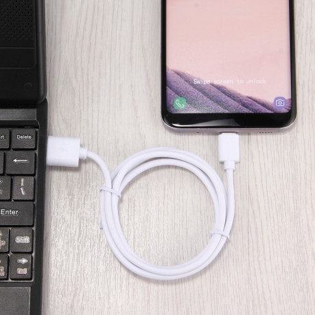 Кабель USB 2 to USB-C / Type-C Charging Data Cable, Cable Length: 1m - білий