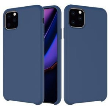 Силиконовый чехол Solid Color Liquid на iPhone 11 Pro Max - темно-синий