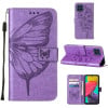 Чохол-книжка Embossed Butterfly для Samsung Galaxy M33 5G - світло-фіолетовий