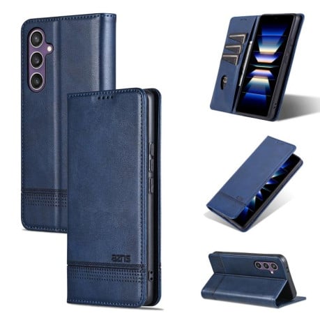 Чохол-книжка AZNS з фактурою Calf на Samsung Galaxy S25 FE 5G - синій