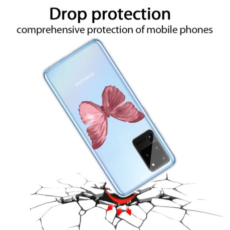 Силіконовий чохол Painted на Samsung Galaxy Note 20 - Red Butterfly