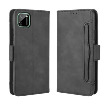 Кожаный чехол-книжка Wallet Style Skin на Realme C11 - черный