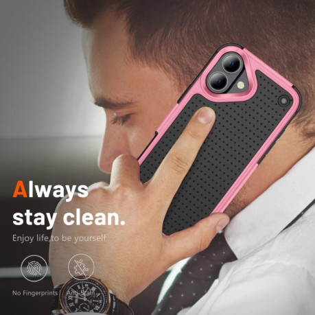 Противоударный чехол PC + TPU Shockproof Protective для  iPhone 16 - Pink+Black