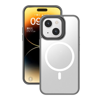 Чохол Magsafe Magnetic Frosted Skin Feel для iPhone 15 - сірий