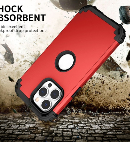Противоударный чехол Dropproof 3 in 1 для iPhone 14 Pro Max -красный