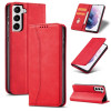 Чохол-книга Calfskin Texture на Samsung Galaxy S21 - червоний
