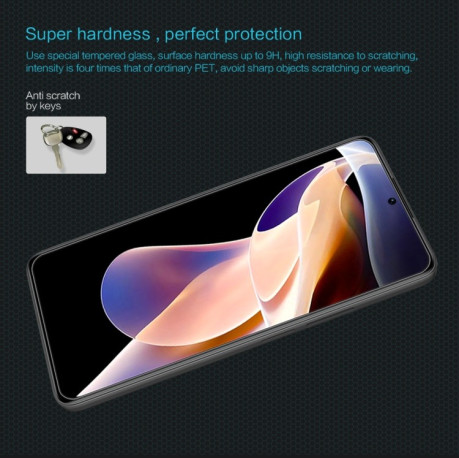 Защитное стекло Nillkin H для Xiaomi Redmi Note 11 Pro / 11 Pro+ - прозрачное