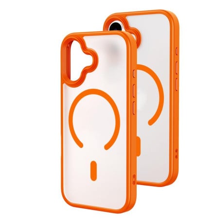 Чехол Oil-spray Skin Feel MagSafe гибрид на iPhone 17 - оранжевый
