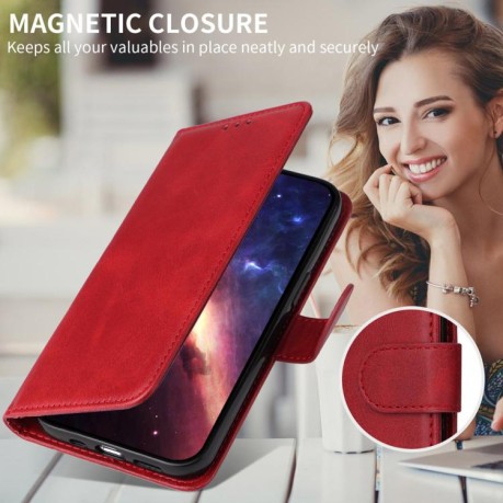 Чехол-книжка Classic Calf Texture на Xiaomi Redmi K90 Pro Max / Xiaomi Poco F8 Ultra 5G — красный