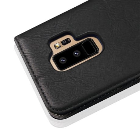 Шкіряний чохол-книга Samsung Galaxy S9+/G965 Bronze Texture Casual Style чорний