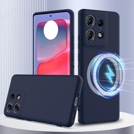 Силіконовий чохол Shockproof Silicone Magsafe для Motorola Edge 50 Pro - синій