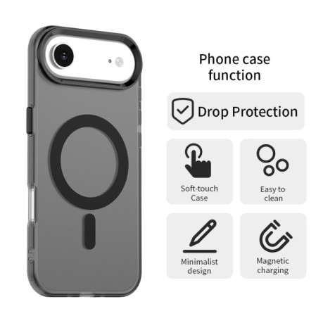 Противоударный чехол Candy Magsafe PC Hybrid TPU для iPhone Air - черный