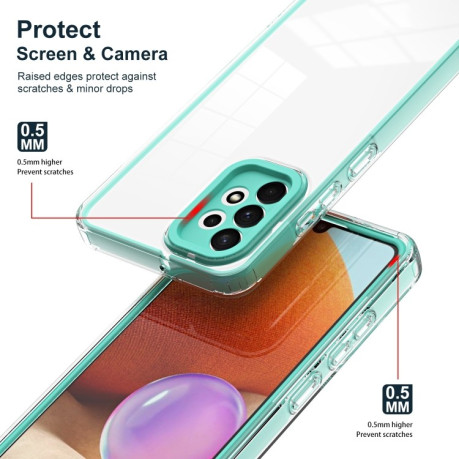 Противоударный чехол 3 in 1 Clear для Samsung Galaxy A33  - зеленый