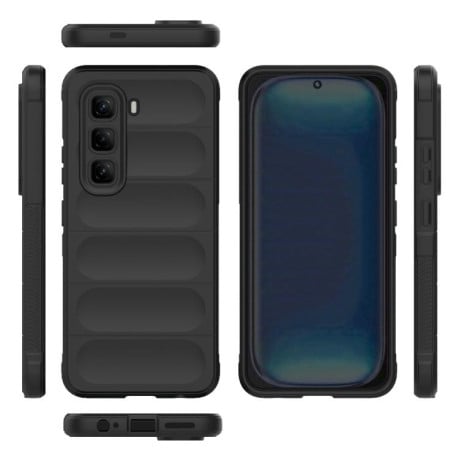 Силиконовый чехол Magic Flannel на Infinix Hot 50 Pro 4G Global - черный