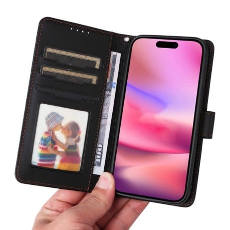 Чохол-книжка BETOPNICE BN-005 2 in 1 Detachable Imitate Genuine Leather для iPhone 16 - чорний