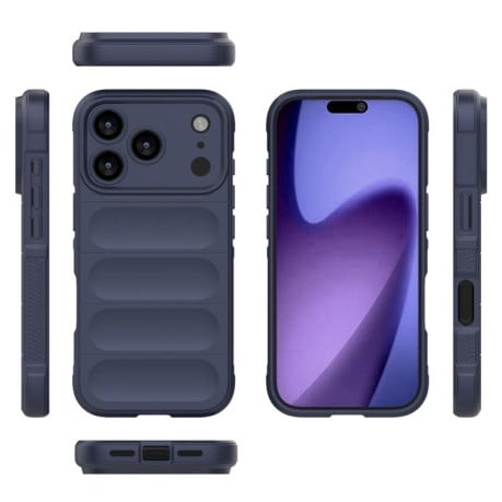 Силіконовий чохол Magic Flannel на iPhone 17 Pro - синій