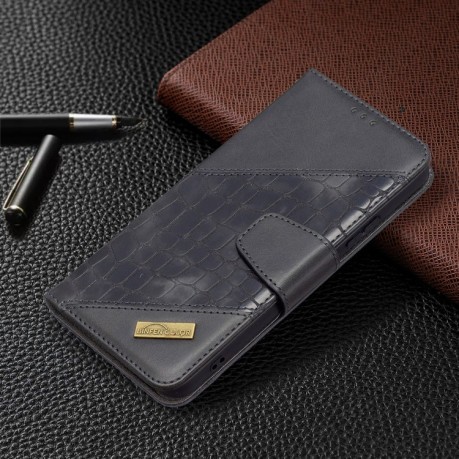 Чохол-книжка Matching Color Crocodile Texture Samsung Galaxy S22 Plus 5G - чорний