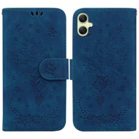 Чехол-книжка Butterfly Rose Embossed для Samsung Galaxy A05 - синий