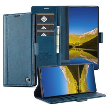 Чехол-книжка LC.IMEEKE Skin-friendly для Samsung Galaxy S22 Ultra - синий