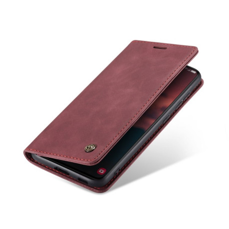 Кожаный чехол CaseMe-013 Multifunctional на Samsung Galaxy S23+Plus 5G - винно-красный