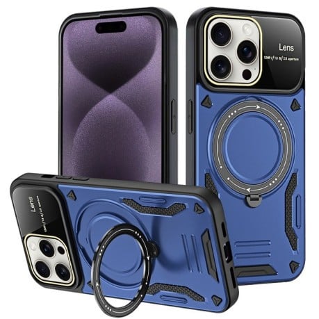 Протиударний чохол Large Window MagSafe Holder для iPhone 16 Pro Max - синій