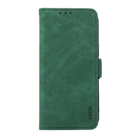 Чехол-книжка ABEEL Color Block с защитой от сканирования RFID на Samsung Galaxy S25 FE 5G - зеленый