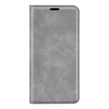 Чохол-книжка Retro Skin Feel Business Magnetic на iPhone 16 - сірий