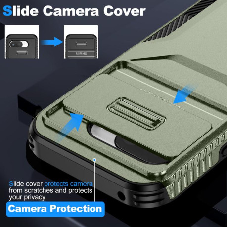 Протиударний чохол Sliding Camshield для Google Pixel 9a - зелений