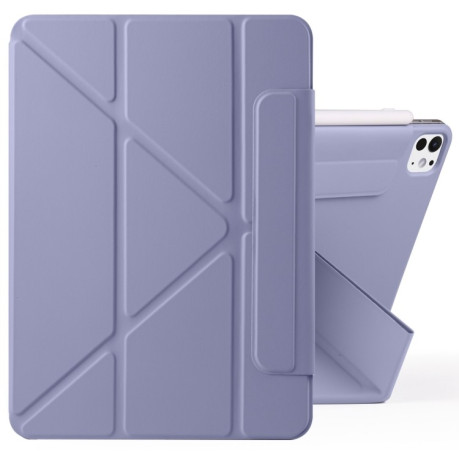 Чехол-книжка Fixed Buckle Magnetic Demation Leather для iPad Pro 13 2024 - фиолетовый