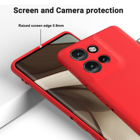 Силиконовый чехол Solid Color Liquid Silicone на Motorola Edge 50 Neo / Moto S50 - красный