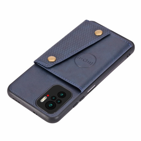 Противоударный чехол Magnetic with Card Slots на Xiaomi Redmi Note 10/10s/Poco M5s - синий