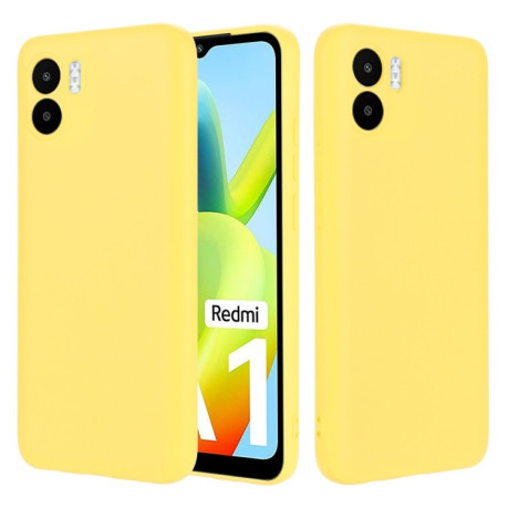 Силіконовий чохол Solid Color Liquid Silicone на Xiaomi Redmi A1/A2 - жовтий
