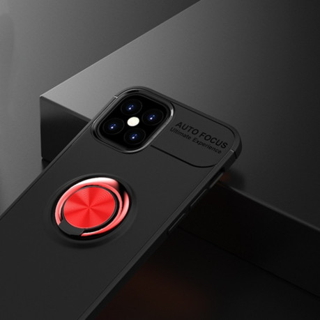 Ударозащитный чехол Metal Ring Holder 360 Degree Rotating на iPhone 12 Mini - черно-красный