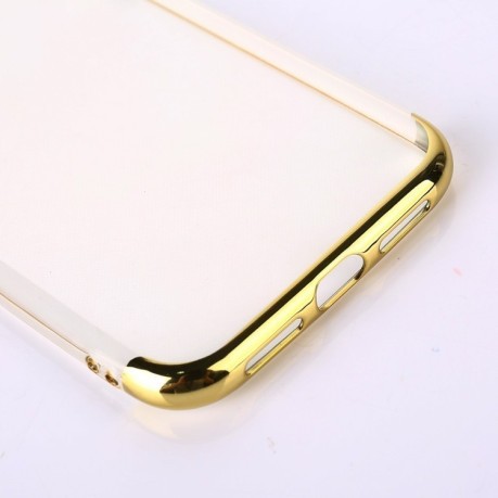 Чохол Three Sections Electroplating Side на iPhone XR золотий