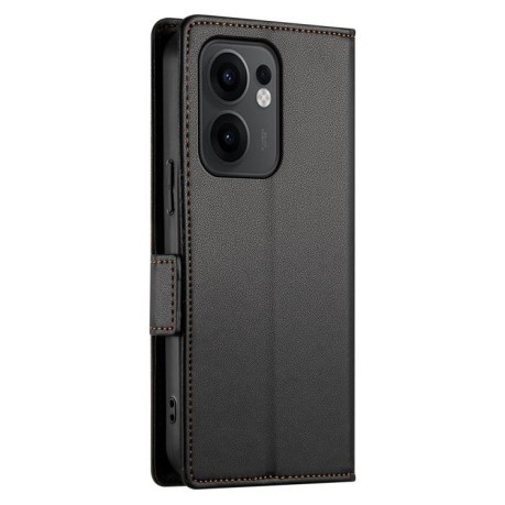 Чехол-книжка Side Buckle Magnetic Frosted Leather для OPPO Reno13 F/Reno13 FS - черный