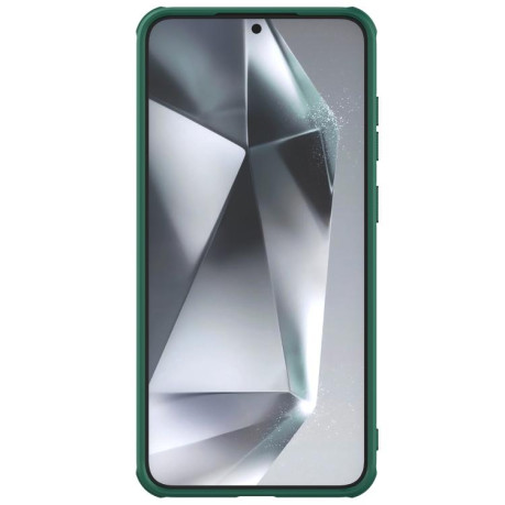 Противоударный чехол NILLKIN Super Frosted для Samsung Galaxy S25 5G - зеленый
