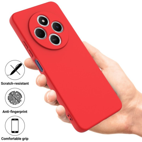 Силіконовий чохол Solid Color Liquid Silicone на Xiaomi Redmi 14C 4G/Poco C75/Redmi A4 5G - червоний