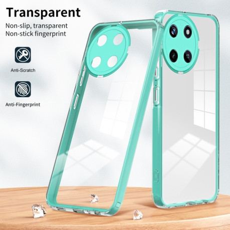 Противоударный чехол Clear Color Frame для Realme 11 - зеленый