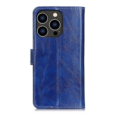 Чехол-книжка Magnetic Retro Crazy Horse Texture на iPhone 16 Pro Max - синий