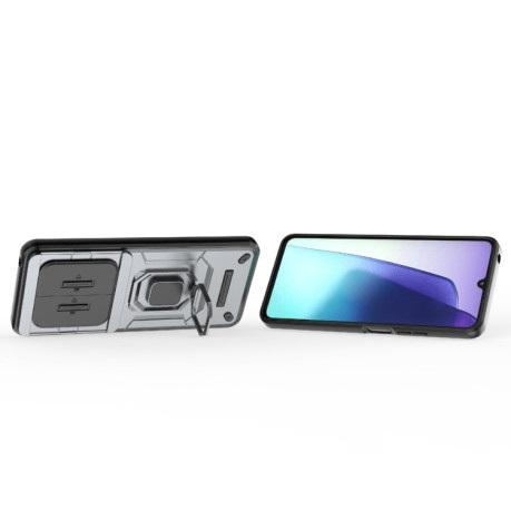 Противоударный чехол Sliding Camshield для Xiaomi Redmi 14C 4G/Poco C75/Redmi A4 5G - серый